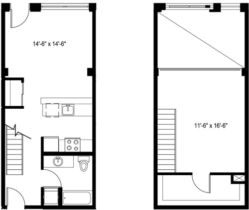 Floor Plan - 1 Bedroom Loft A