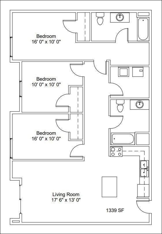 Floor Plan - 3 Bed/2 Bath | 1,408 SF