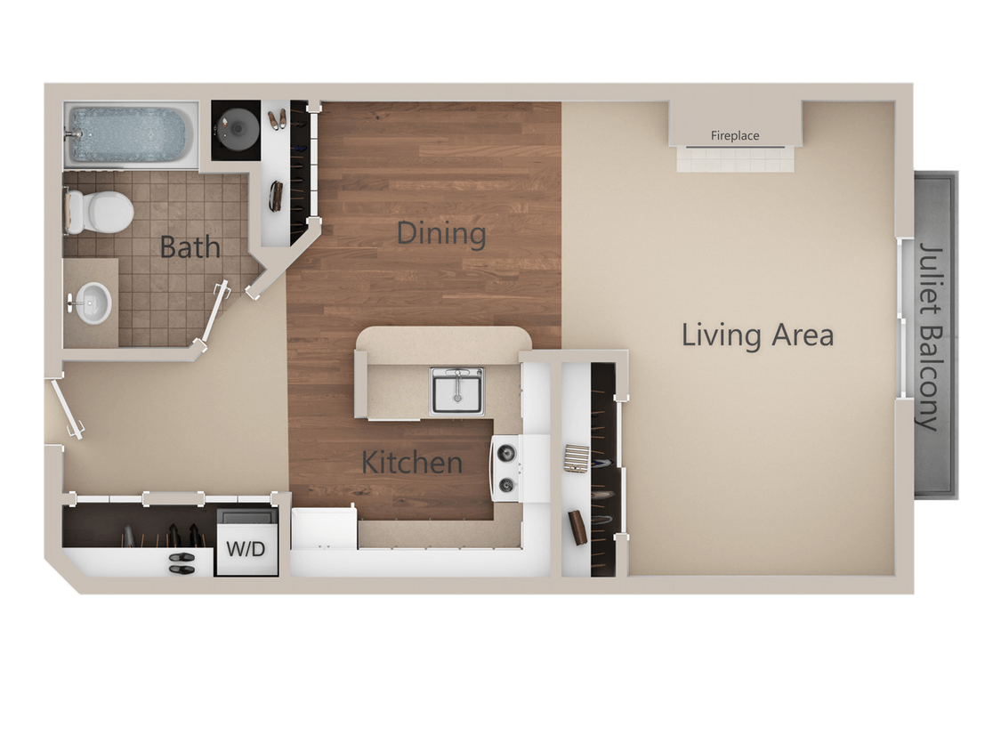 Floor Plan - Studio-Metropolitan