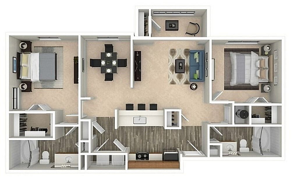B3 3D Floorplan - B3