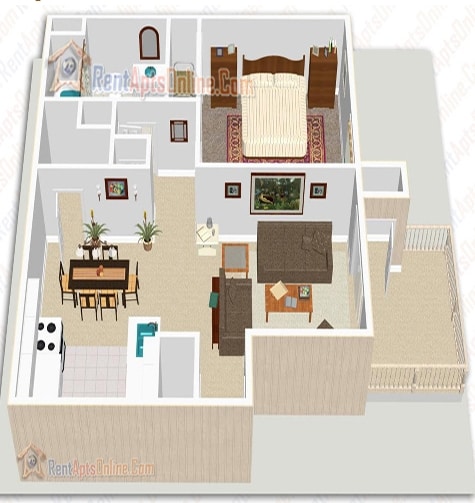 1BR/1BA - 1 bed/1bath