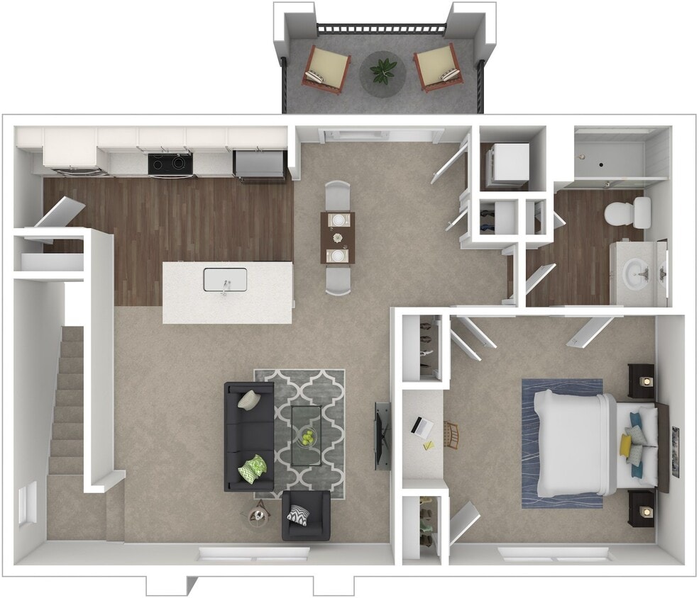 Floor Plan - 1x1CARR