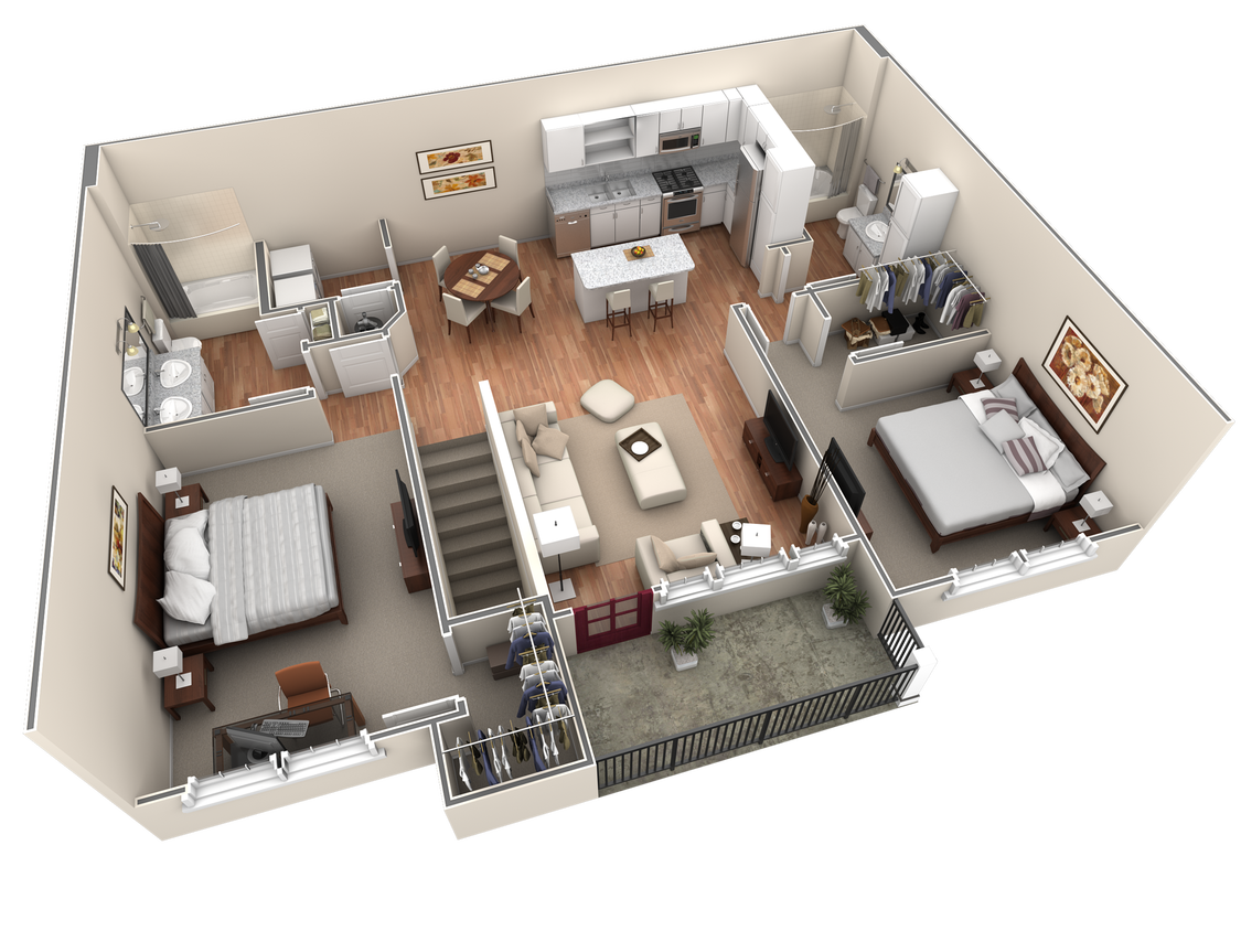 Floor Plan - 2 BR Grand Overlook