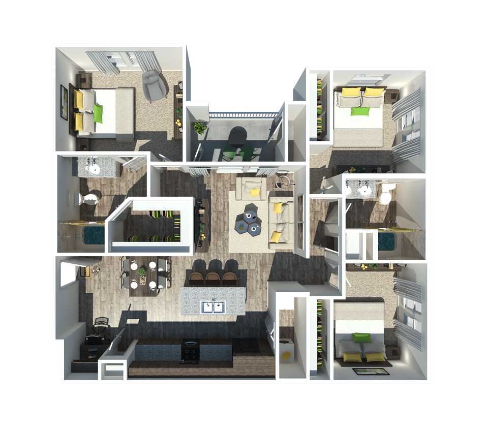 Floor Plan - The Earl 3 bedroom 2 bathroom