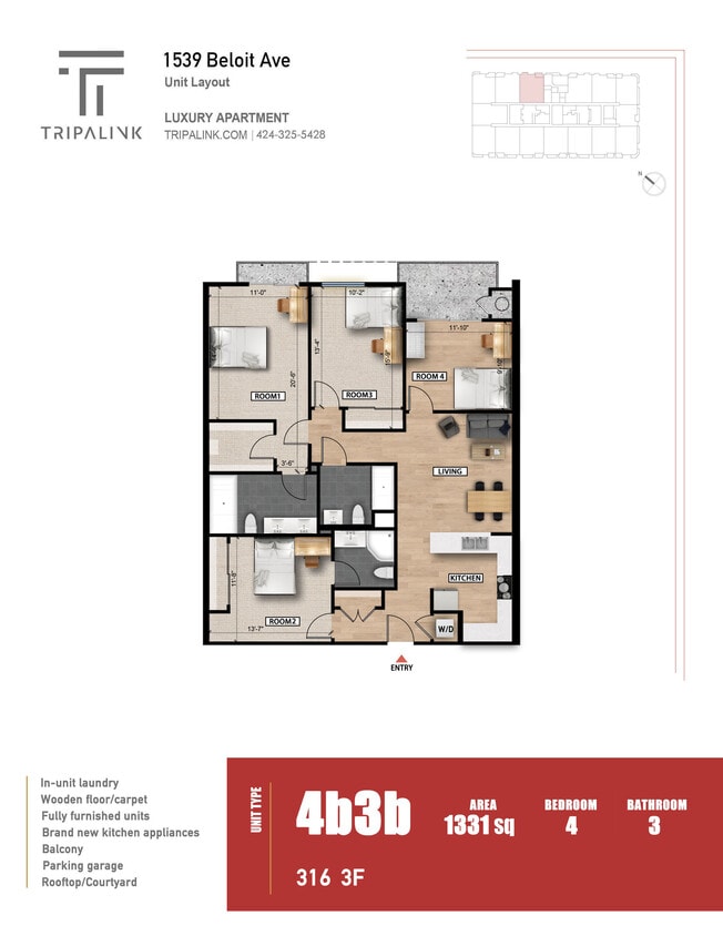 Floor Plan - Unit 316