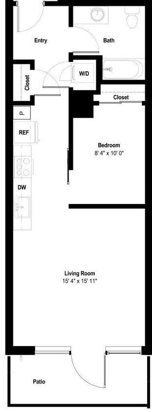 Floor Plan - 1X1 Urban B