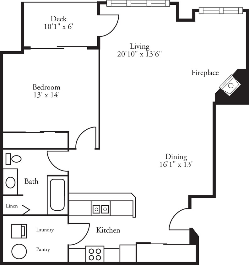 Floor Plan - Lofts - 1 Bed, 1 Bath - Estancia