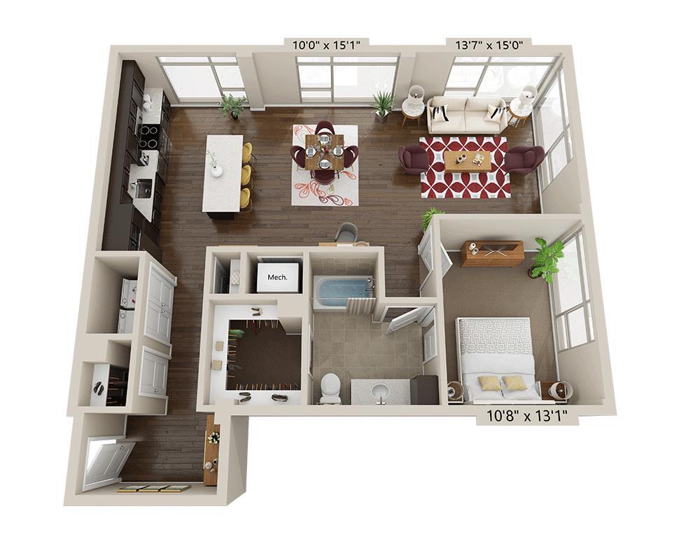 Floor Plan - One Bedroom A1Z