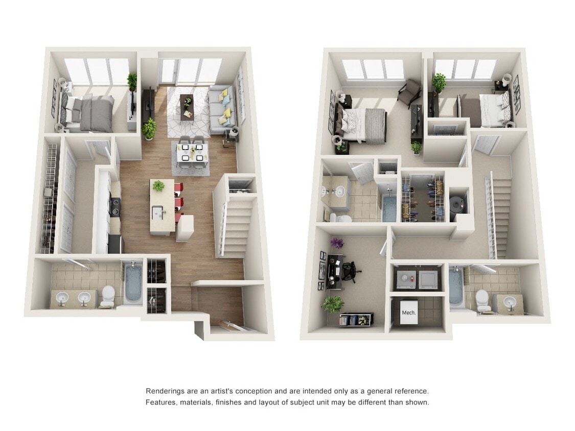 Floor Plan - 3 bedroom, 3 bath