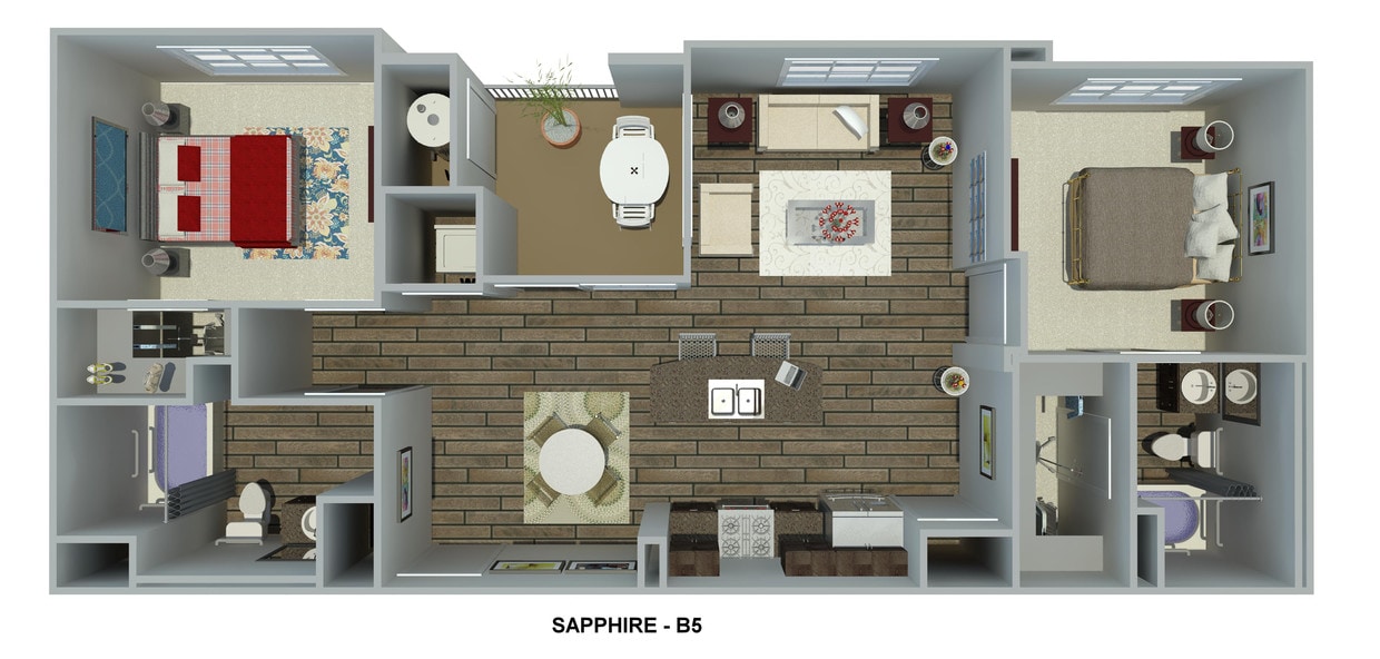 Floor Plan - Jade (1 Bedroom with Den)