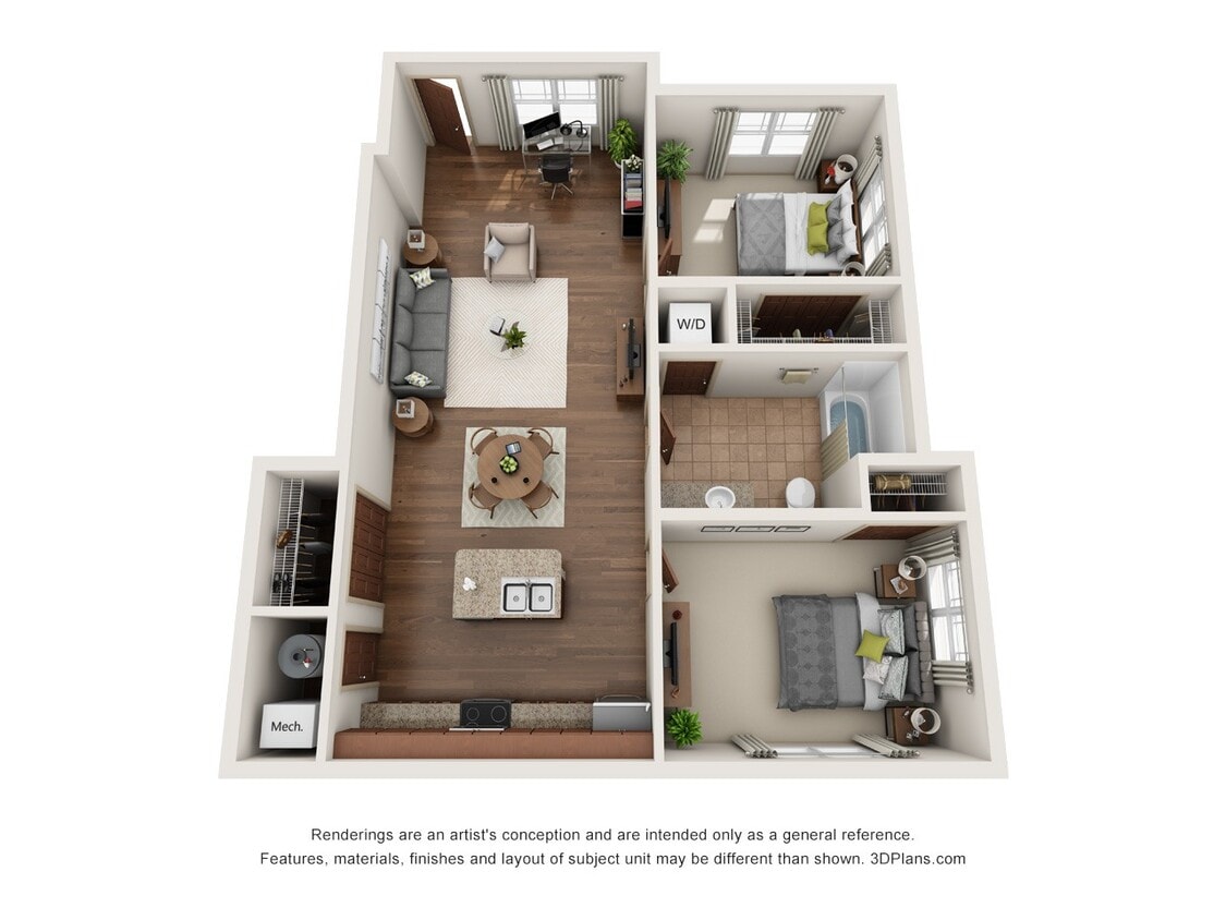 Floor Plan - 2-Bedroom Deluxe
