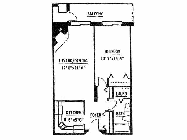 1BR/1BA - One Bedroom