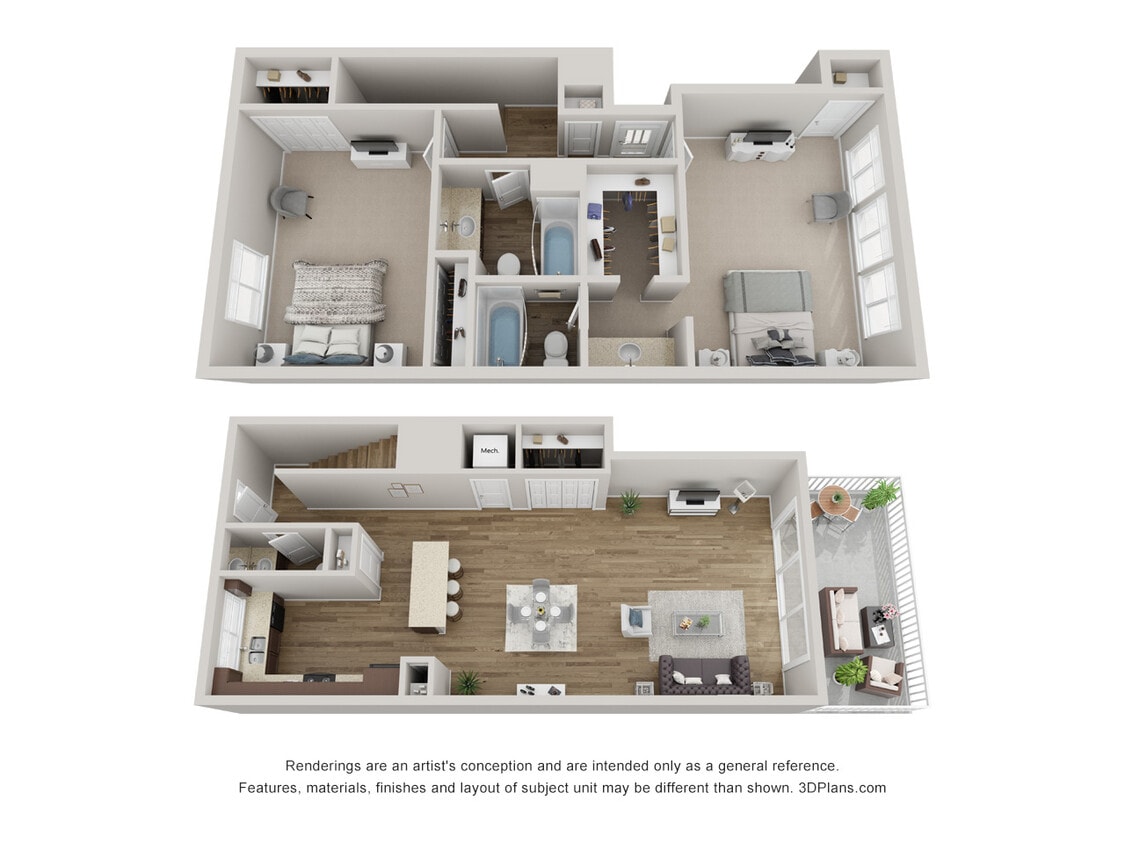 2 Bed 2.5 Bath Townhome - 2 Bedrooms 2.5 Baths