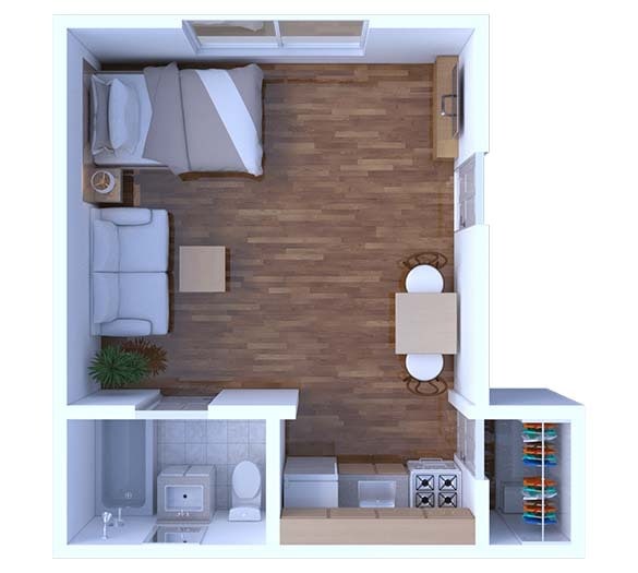 Floor Plan - Studio Floor Plan S40 53 1W