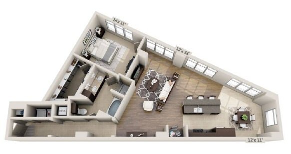 Floor Plan - A1I- Renovated