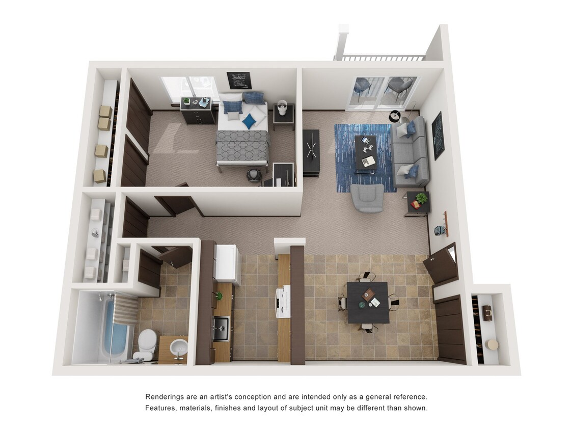 Floor Plan - One Bedroom