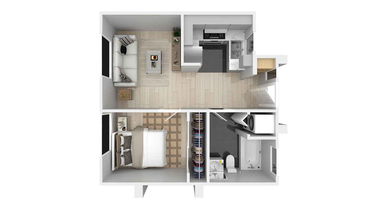 Floor Plan - 1 Bedroom Detached Casitas