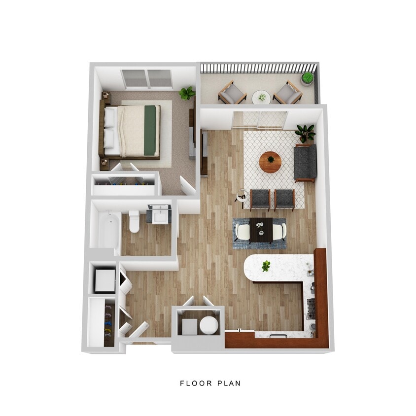 Floor Plan - One Bedroom B
