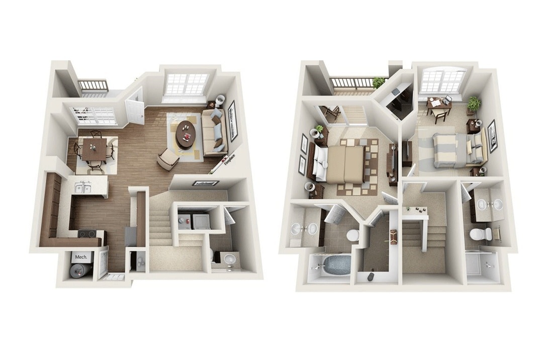 Floor Plan - Residence 8 Upgraded