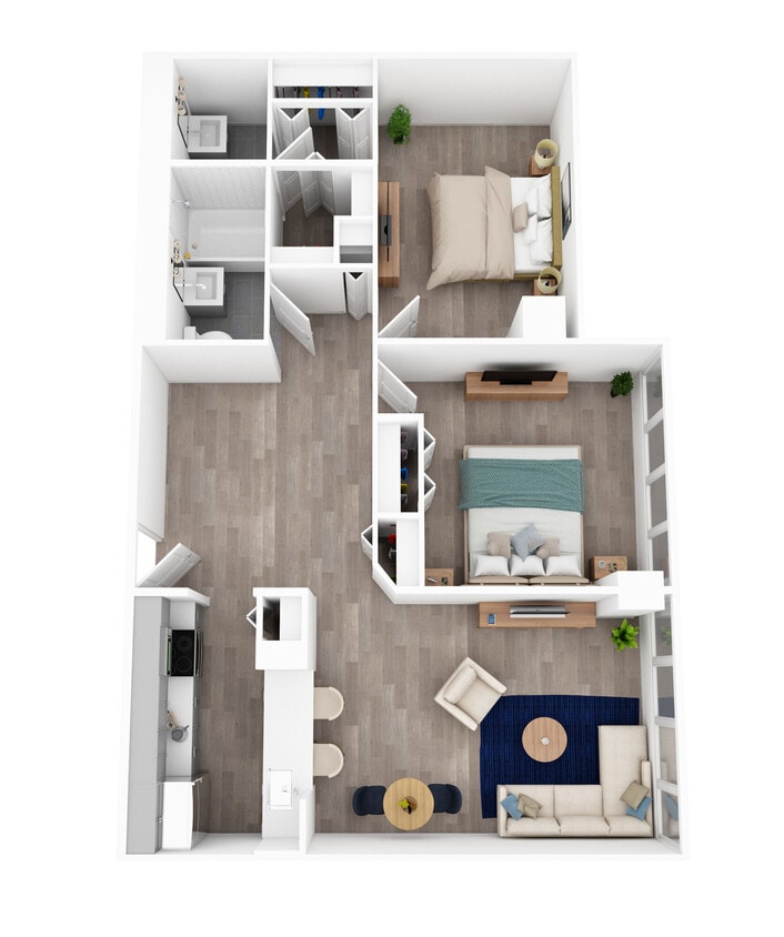 Floor Plan - 2 Bed 1.5 Bath