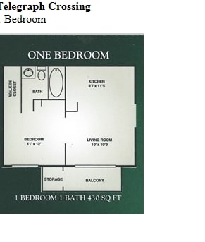 1BR/1BA - One Bedroom Standard