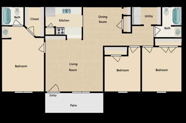 C1_1200.jpg - 3 bedroom 2 bath
