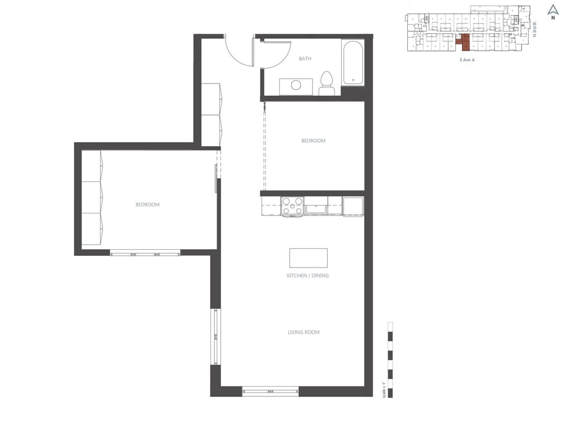 Floor Plan - Floor Plan I 2/1