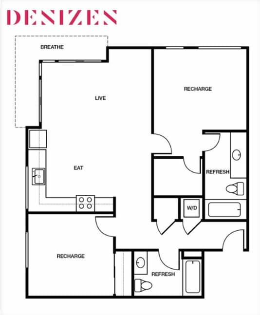 2A - 2B2B - 1028 SQFT - 2A