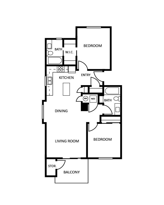 Floor Plan - Two Bedroom