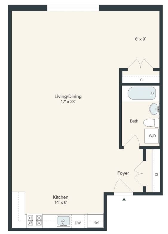 Floor Plan - The Prestige (Studio)