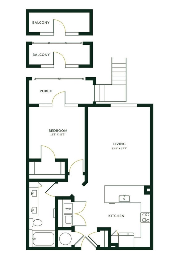 A1M floor plan The Hartley at Blue Hill - A1M