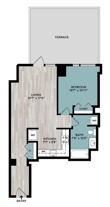A.1 | 1-Bedroom Floorplan - A.1