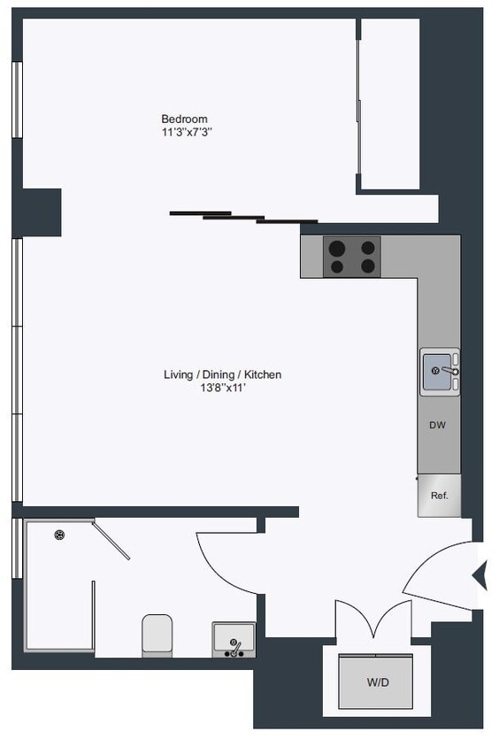 Floor Plan - Junior 1 Bedroom