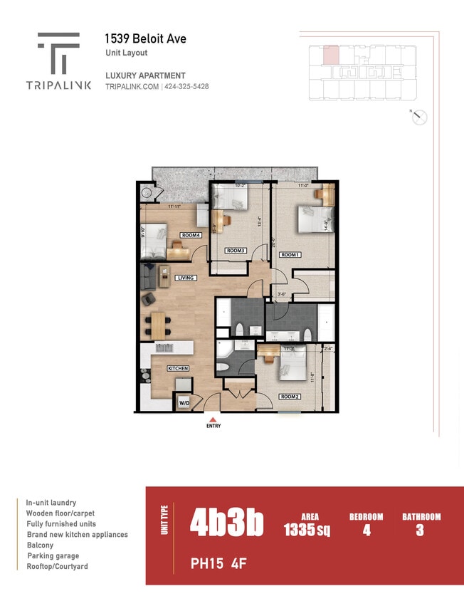 Floor Plan - Unit PH15