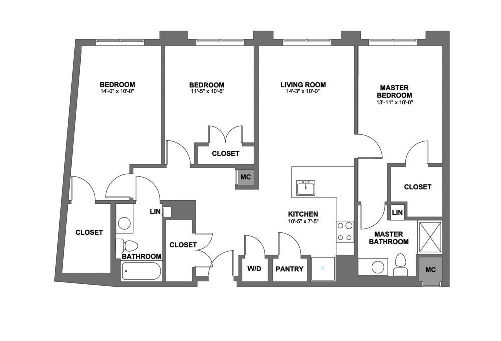 Floor Plan - Three Bedroom