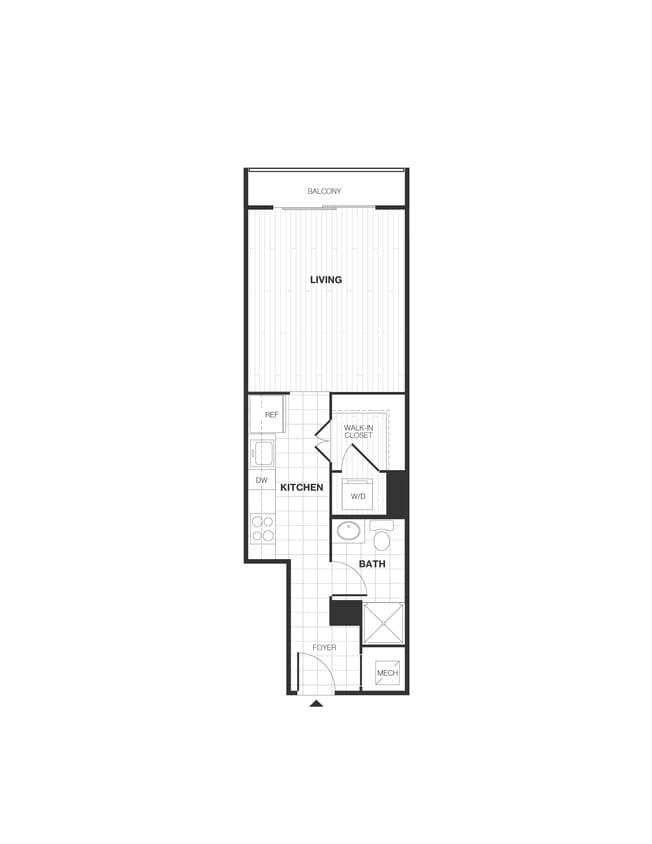 Floor Plan - Studio/1 Bath