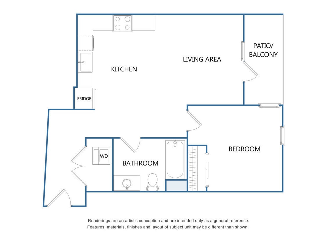 Floor Plan - 1C-1x1