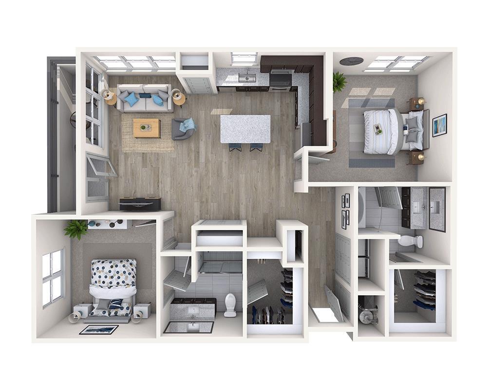 Floor Plan - Two Bedroom B2N