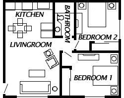 2BR/1BA - Basic! Utilities Paid from $2195