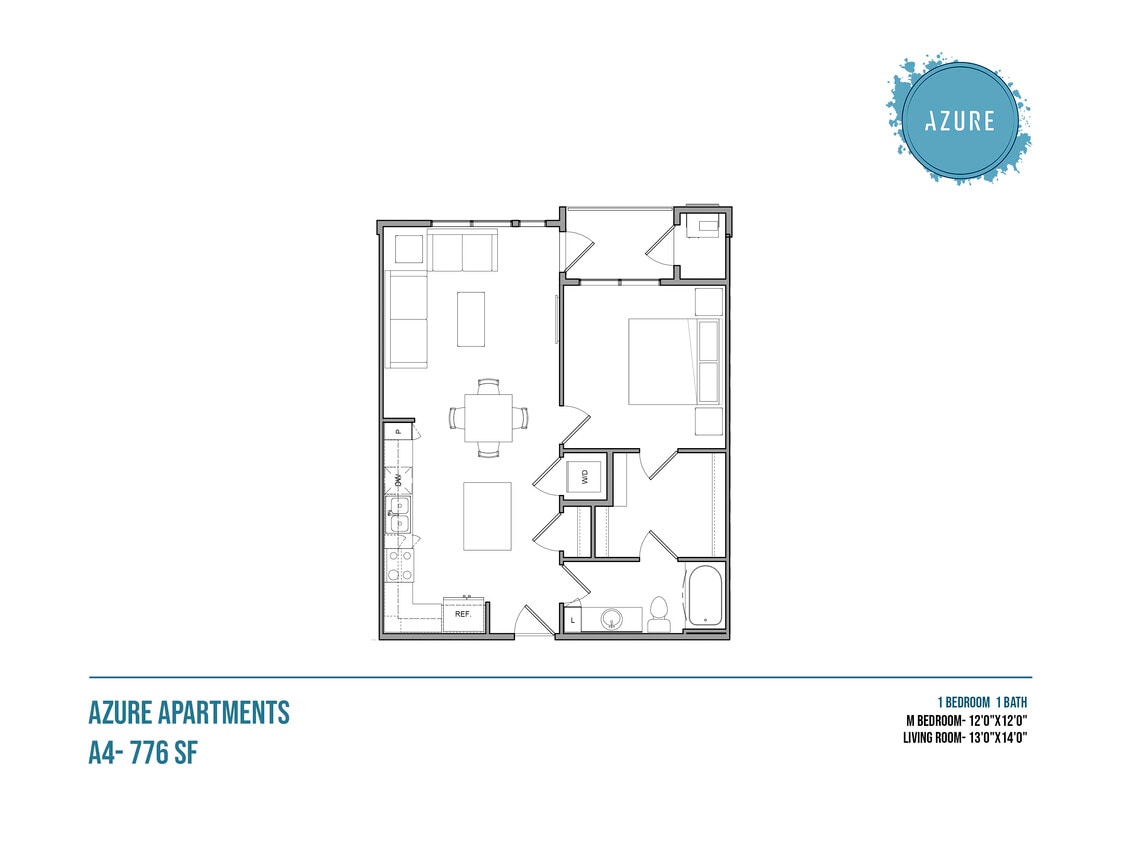 A4 1 Bed, 1 Bath - A4