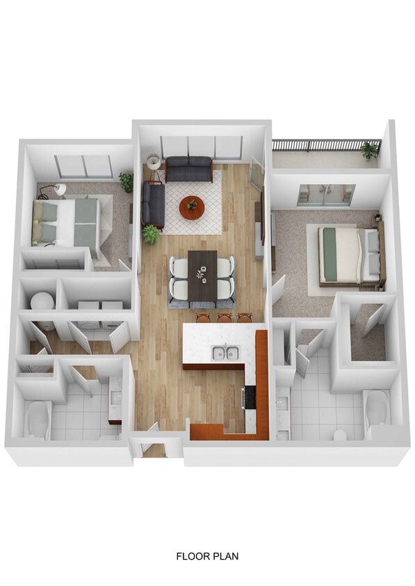 2 Bedroom | 2 Bath | 936 SF - Vera