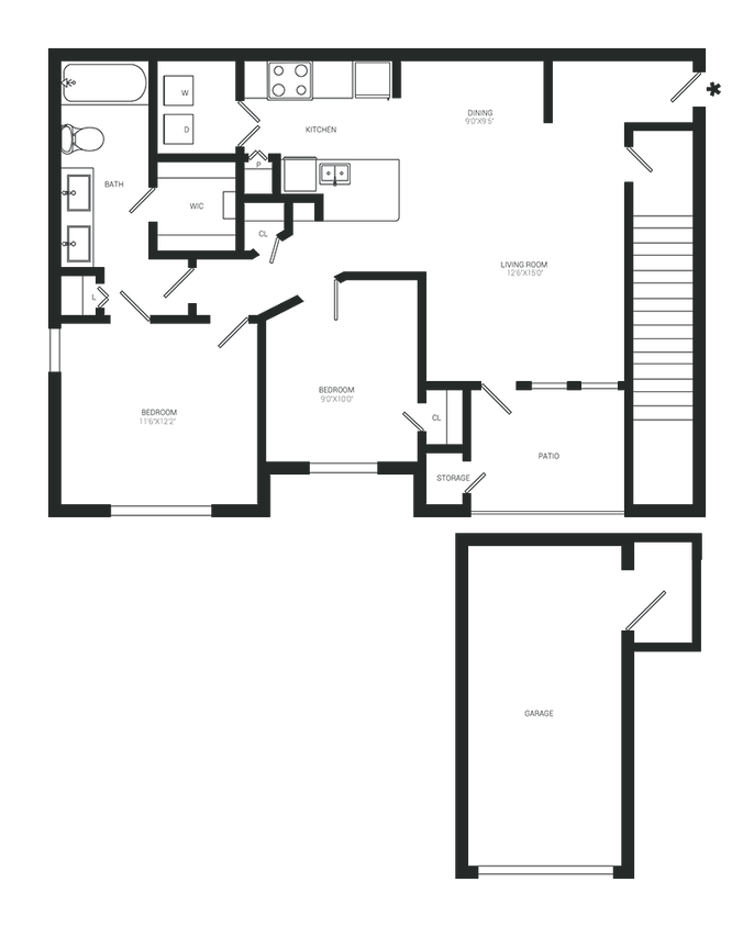 Floor Plan - Laketree - Garage