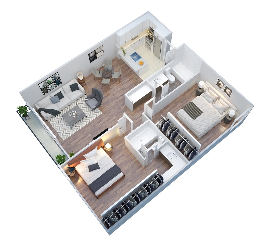 Floor Plan - 2 Bed / 2 Bath