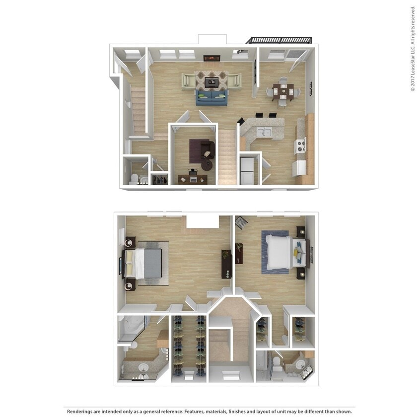 Floor Plan - 2 Bed 2.5 Bath 1773 SqFt (1693 Net) 