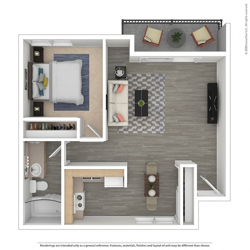 Floor Plan - OneBedroom-PlanL