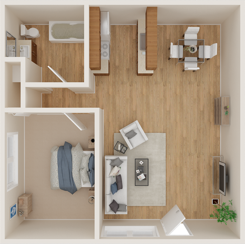 Floor Plan - 1x1 Small