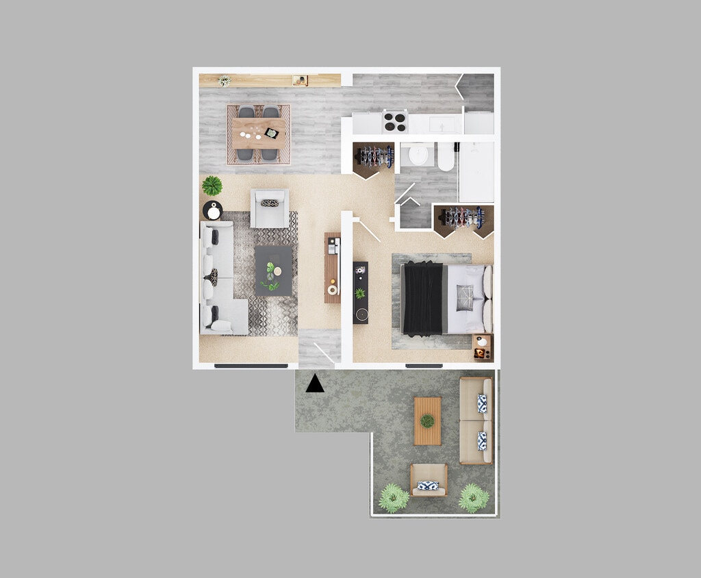 Floor Plan - One Bed One Bath G