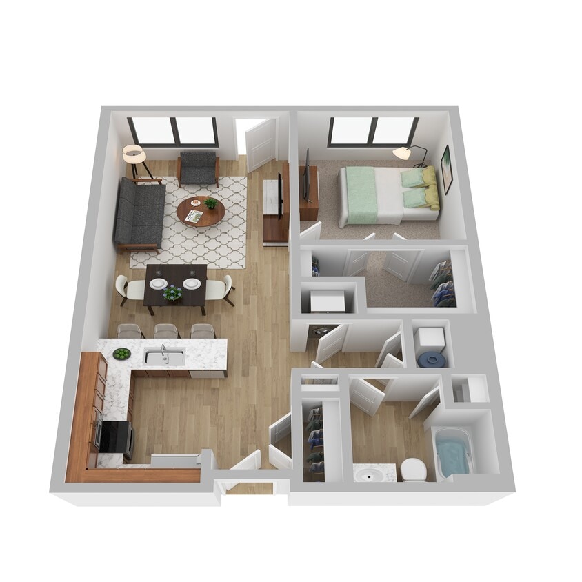 Floor Plan - One Bedroom E