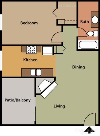 Floor Plan - 1x1 BR
