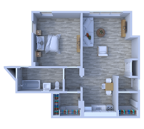 Floor Plan - 1 Bedroom Floor Plan A8